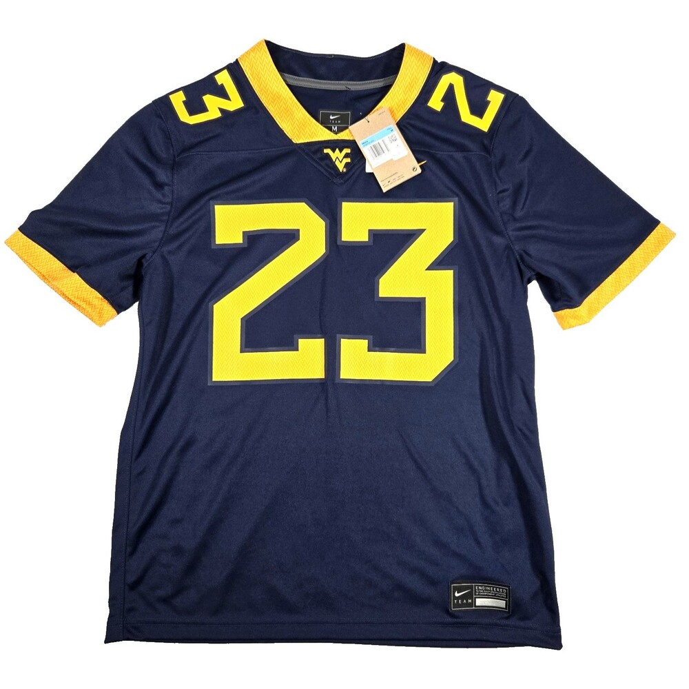 Nike West Virginia Mountaineers Football NCAA Jersey #23 Men’s Medium New